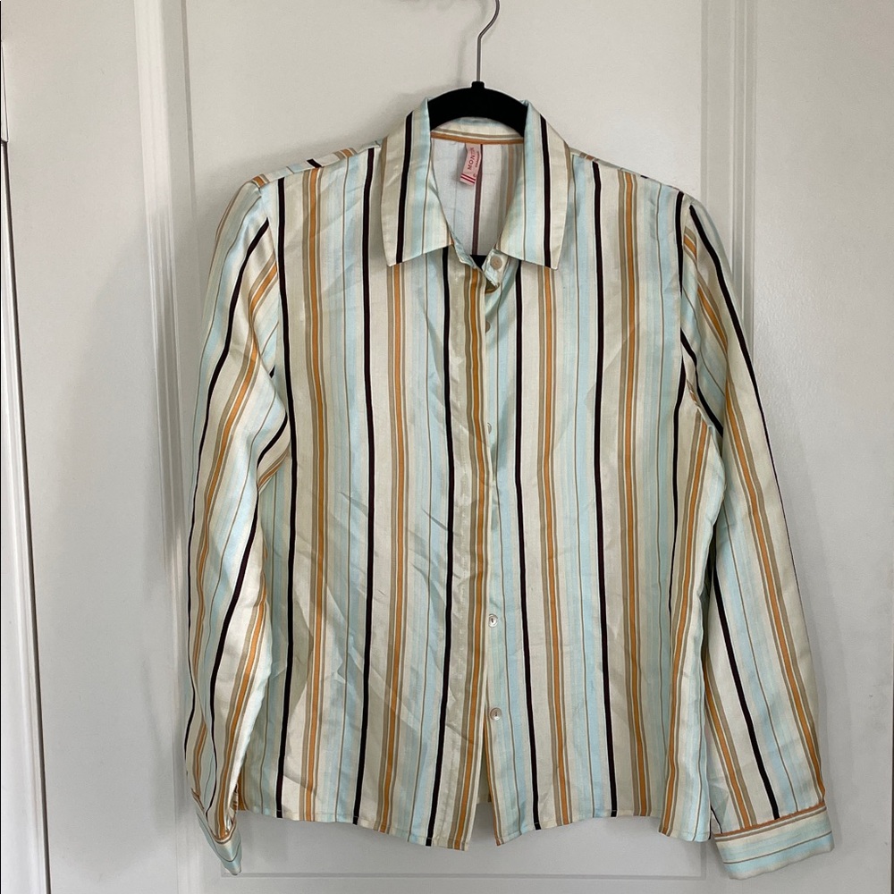 Striped Button-Up Shirt